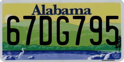 AL license plate 67DG795