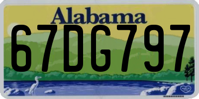 AL license plate 67DG797