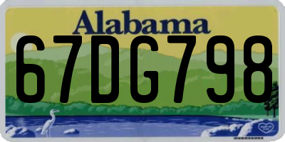 AL license plate 67DG798