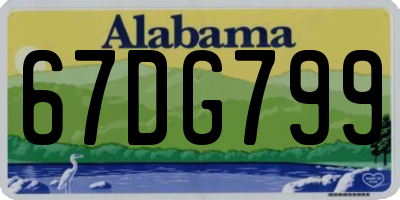 AL license plate 67DG799