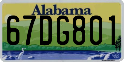 AL license plate 67DG801