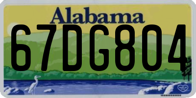 AL license plate 67DG804