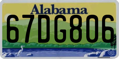 AL license plate 67DG806