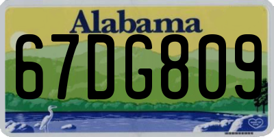 AL license plate 67DG809
