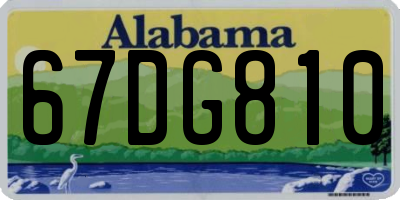 AL license plate 67DG810