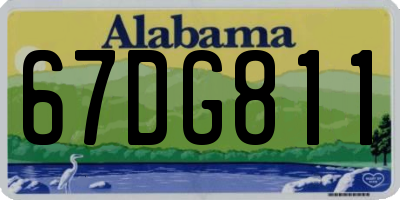 AL license plate 67DG811