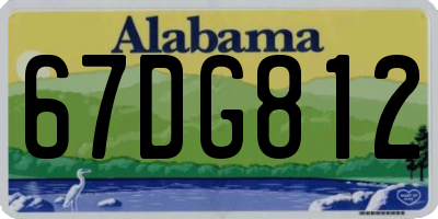 AL license plate 67DG812