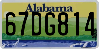 AL license plate 67DG814