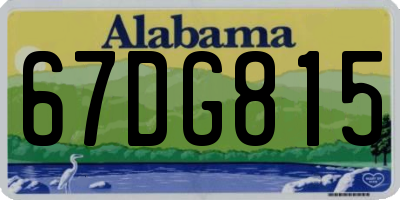 AL license plate 67DG815