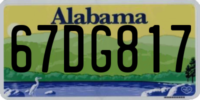 AL license plate 67DG817