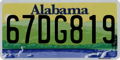 AL license plate 67DG819