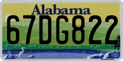 AL license plate 67DG822