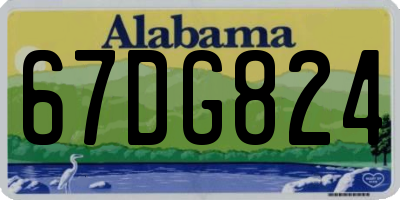 AL license plate 67DG824