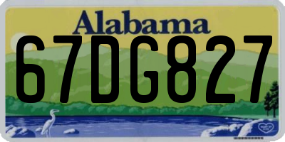 AL license plate 67DG827