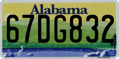 AL license plate 67DG832