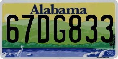 AL license plate 67DG833