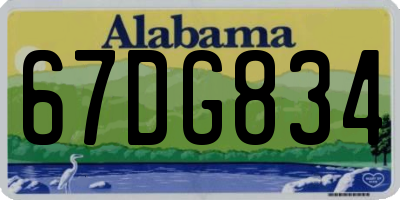 AL license plate 67DG834