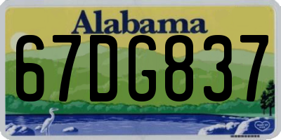 AL license plate 67DG837