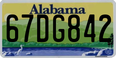 AL license plate 67DG842
