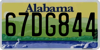 AL license plate 67DG844