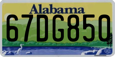 AL license plate 67DG850
