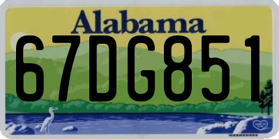 AL license plate 67DG851