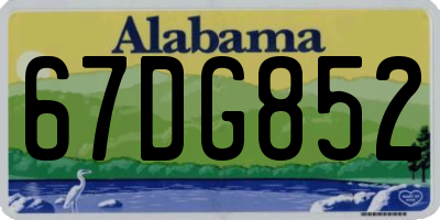 AL license plate 67DG852
