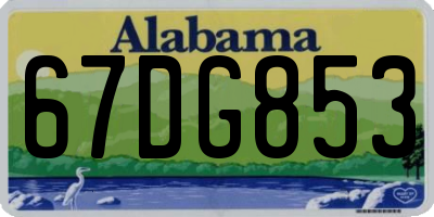 AL license plate 67DG853