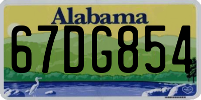 AL license plate 67DG854