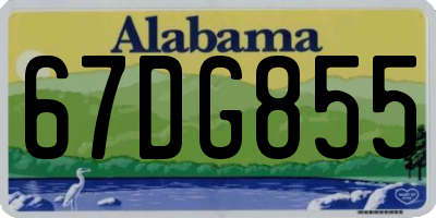 AL license plate 67DG855
