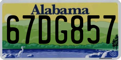 AL license plate 67DG857