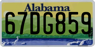 AL license plate 67DG859