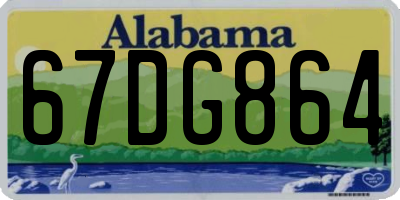 AL license plate 67DG864