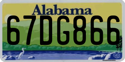 AL license plate 67DG866