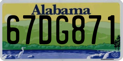 AL license plate 67DG871