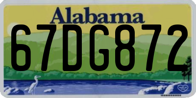 AL license plate 67DG872