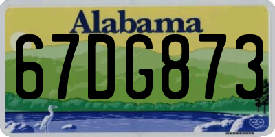 AL license plate 67DG873