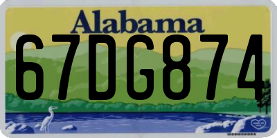 AL license plate 67DG874