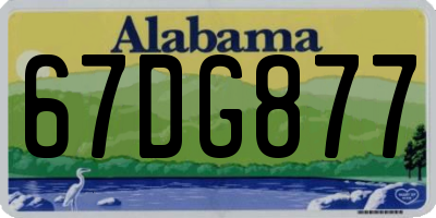 AL license plate 67DG877