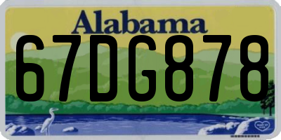 AL license plate 67DG878
