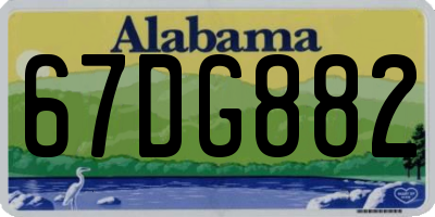 AL license plate 67DG882