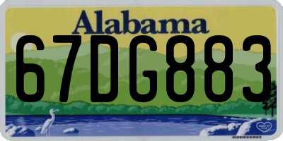 AL license plate 67DG883