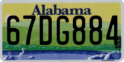 AL license plate 67DG884