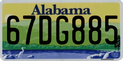 AL license plate 67DG885