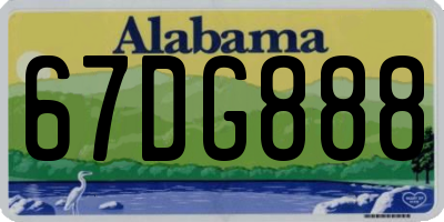 AL license plate 67DG888
