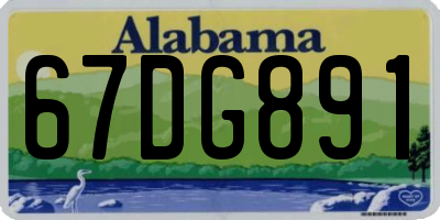 AL license plate 67DG891