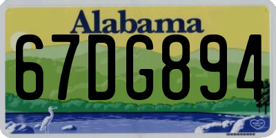 AL license plate 67DG894