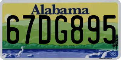AL license plate 67DG895