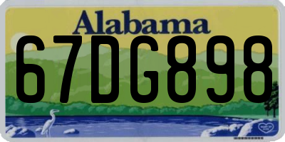 AL license plate 67DG898