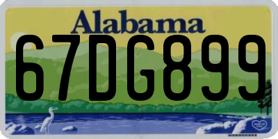 AL license plate 67DG899